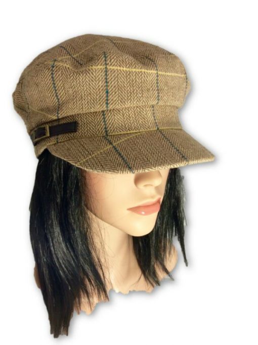 AUGUST HAT | כובע קסקט משבצות בז אוגוסט הט
