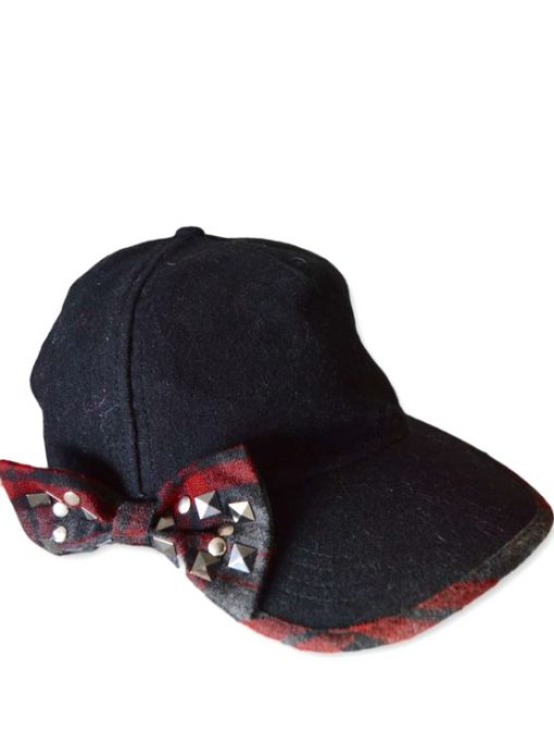 AUGUST HAT | כובע קסקט שחור פפיון אוגוסט הט