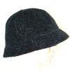 AUGUST HAT | כובע שניל פרח שחור אוגוסט הט